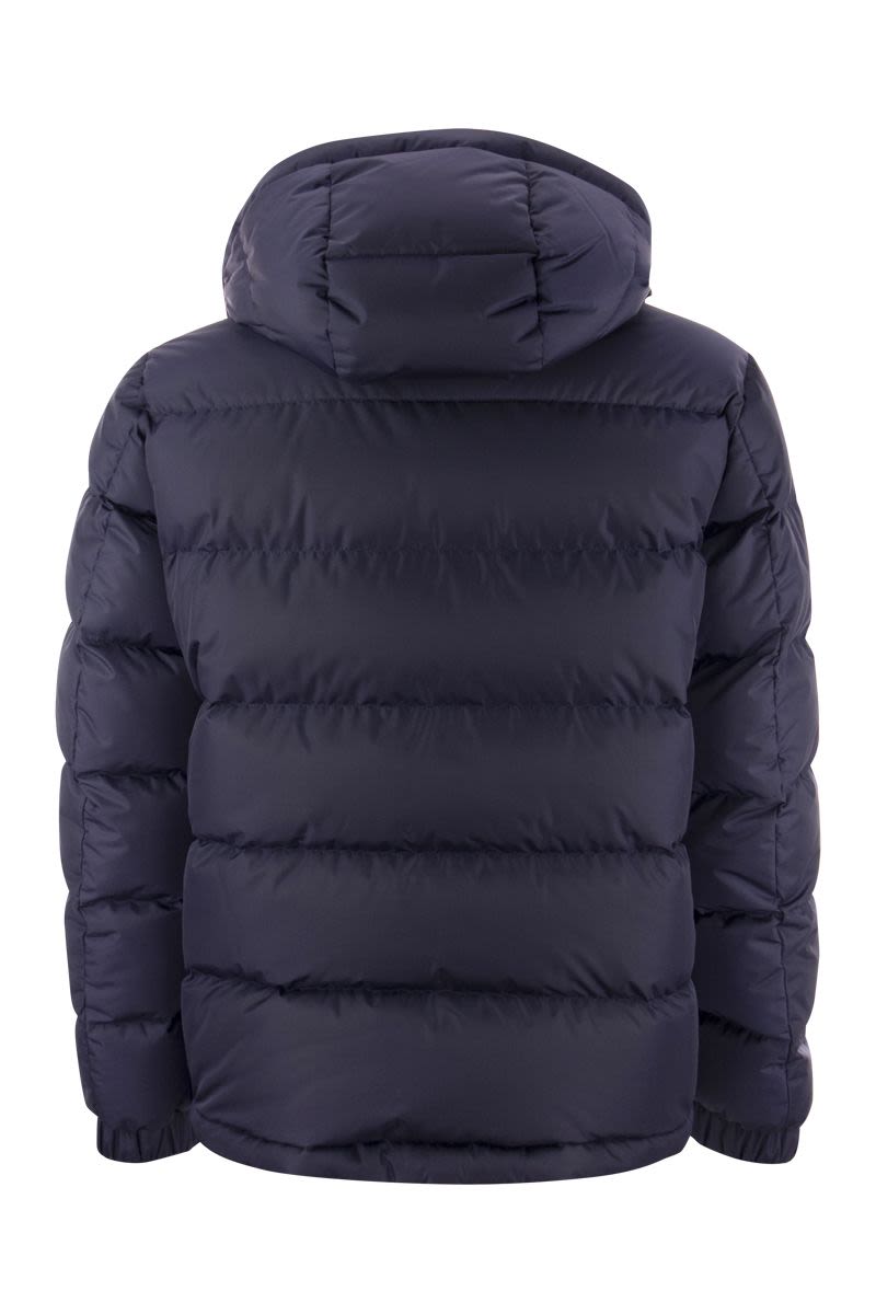 Áo khoác xuất xứ Pháp Moncler Grenoble nam màu xanh dương cổ ngắn chống nước, chống gió, ấm áp và thoáng khí