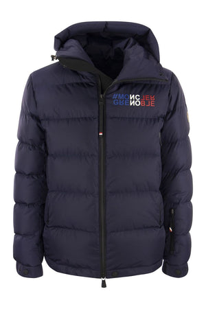 Áo khoác xuất xứ Pháp Moncler Grenoble nam màu xanh dương cổ ngắn chống nước, chống gió, ấm áp và thoáng khí