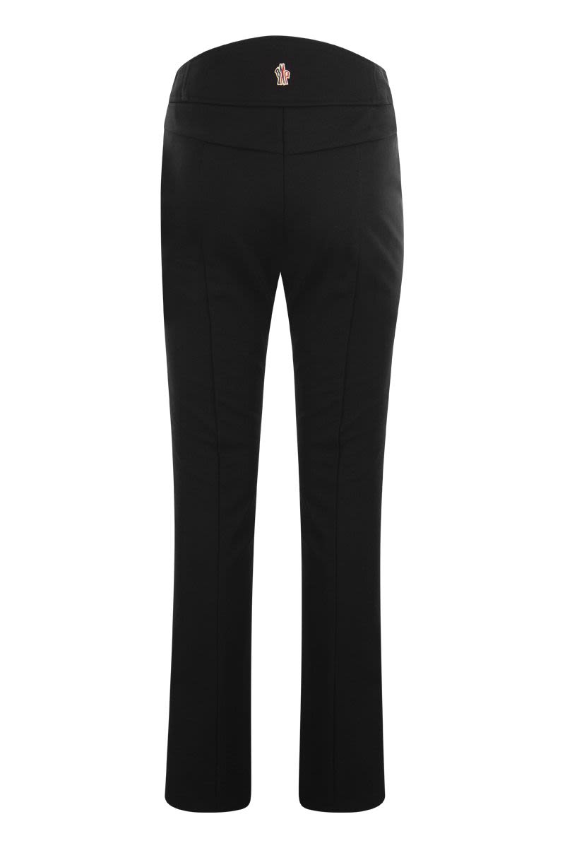 MONCLER GRENOBLE Black Twill Trousers for Women - Perfect for Apres Ski and Chalet Relaxation in 2024!