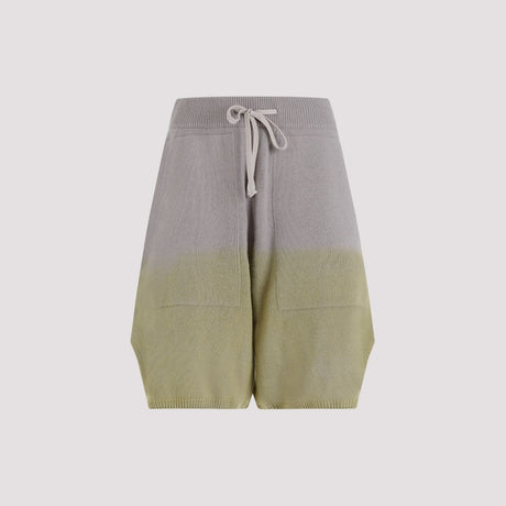 MONCLER RICK OWENS Green Cashmere Shorts for Women, SS24 Collection