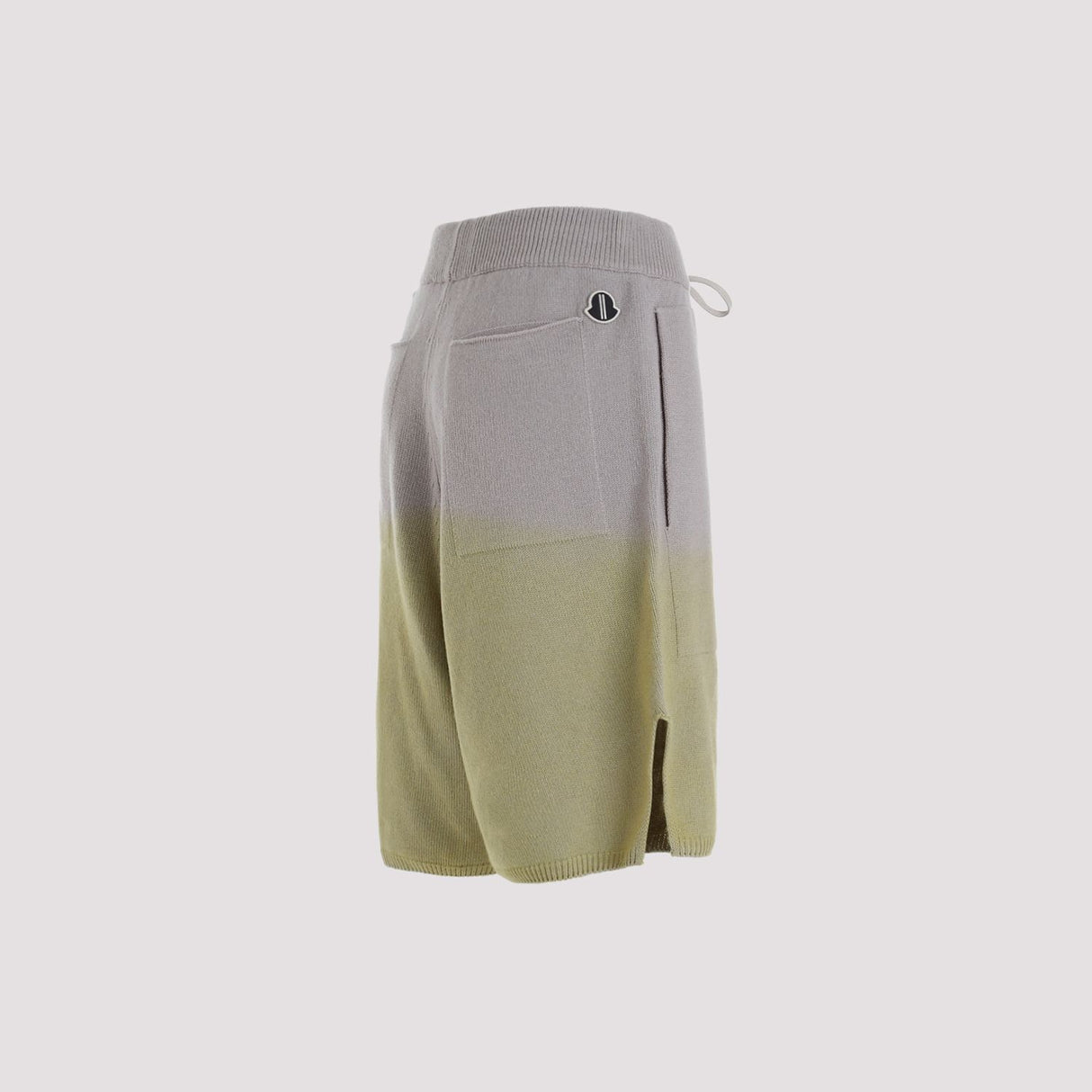 MONCLER RICK OWENS Green Cashmere Shorts for Women, SS24 Collection