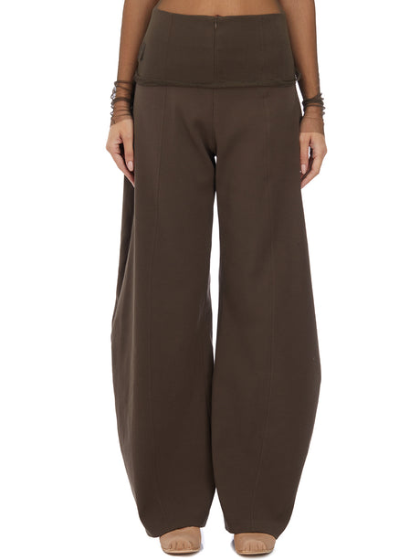 CORTANA High-Waisted Curved Leg Trousers for Women