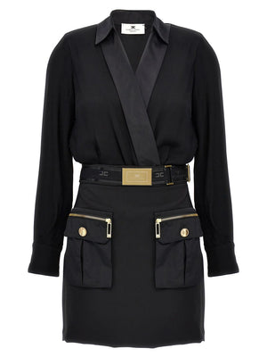 ELISABETTA FRANCHI Chic Mini Suit with Shirt and Skirt