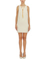 ELISABETTA FRANCHI Elegant Mini Suit Dress with Removable Golden Accessory, Size 40