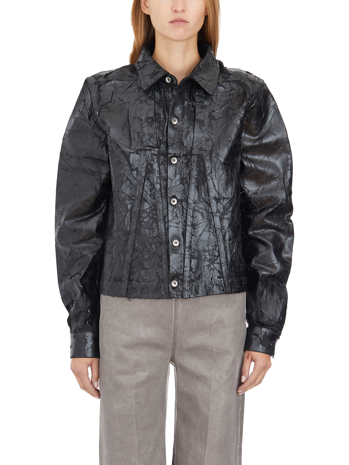 DRKSHDW Black Denim Jacket Shirt for Women - Size S