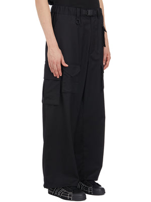 Y-3 Wool Cargo Trousers with Wide Leg - Size M