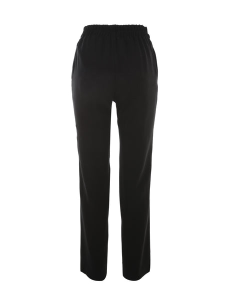 EMPORIO ARMANI Elastic Waisted Trousers with Satin Details