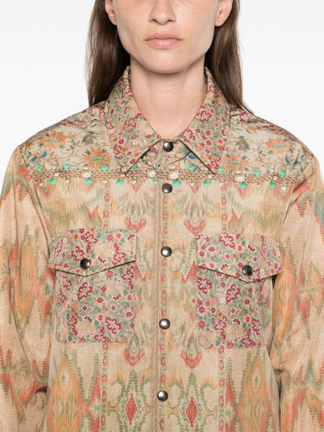 PIERRE LOUIS MASCIA Floral Harmony Padded Shirt