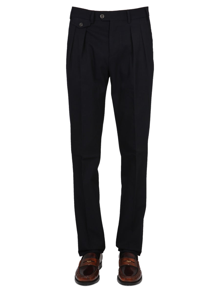 LARDINI Casual Wool-Cotton Blend Pants for Men