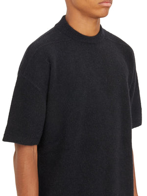 RICK OWENS Tommy T Black Short Sleeve Sweater