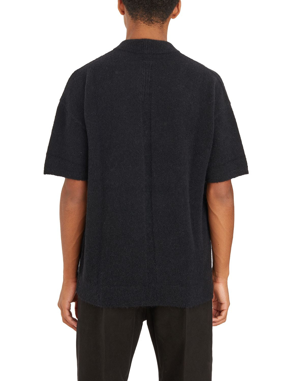 RICK OWENS Tommy T Black Short Sleeve Sweater