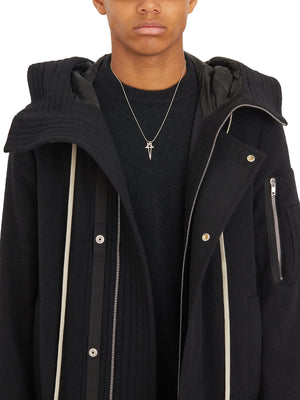 RICK OWENS MegaParka Black Wool Jacket Size 48