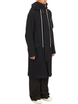 RICK OWENS MegaParka Black Wool Jacket Size 48