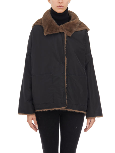 COLLECTION PRIVEE Reversible Eco Fur Jacket with Hood - Size 40