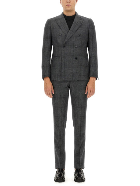 LARDINI Double-Breasted Suit - Regular Fit (Size 48 IT)