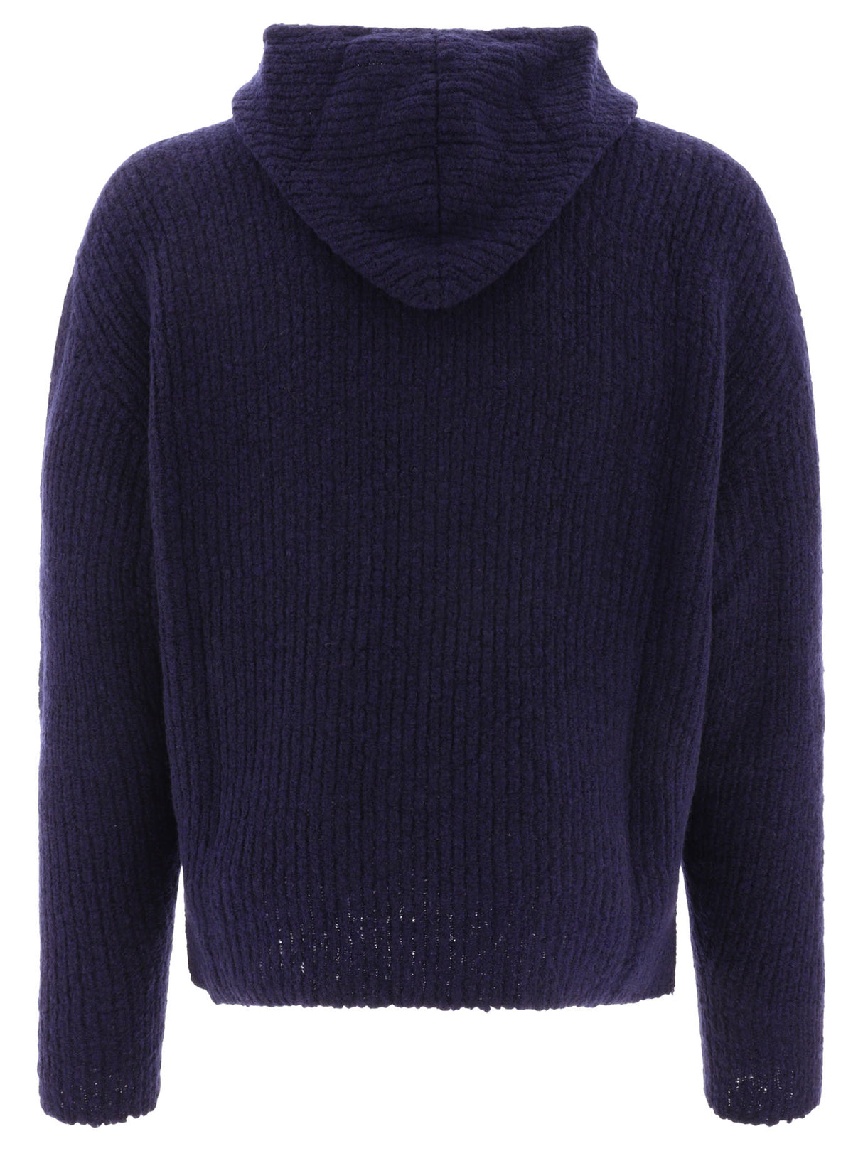 LARDINI Blue Wool-Blend Hooded Sweater for Men