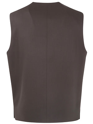 LARDINI Regular Fit Wool Vest for Men