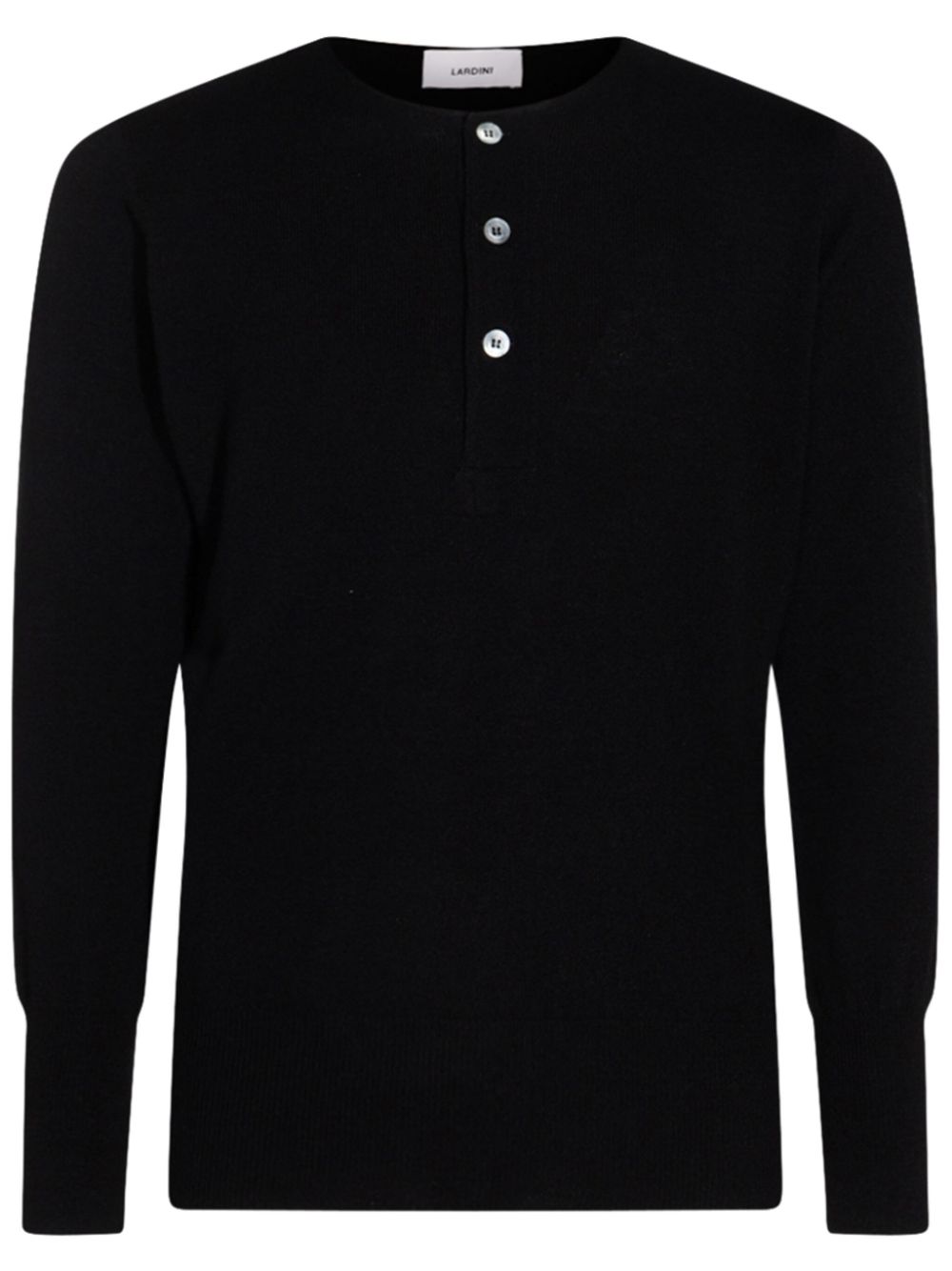 LARDINI Classic Cashmere Sweater with Button Detail for Men