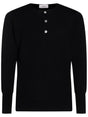 LARDINI Classic Cashmere Sweater with Button Detail for Men