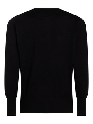 LARDINI Classic Cashmere Sweater with Button Detail for Men