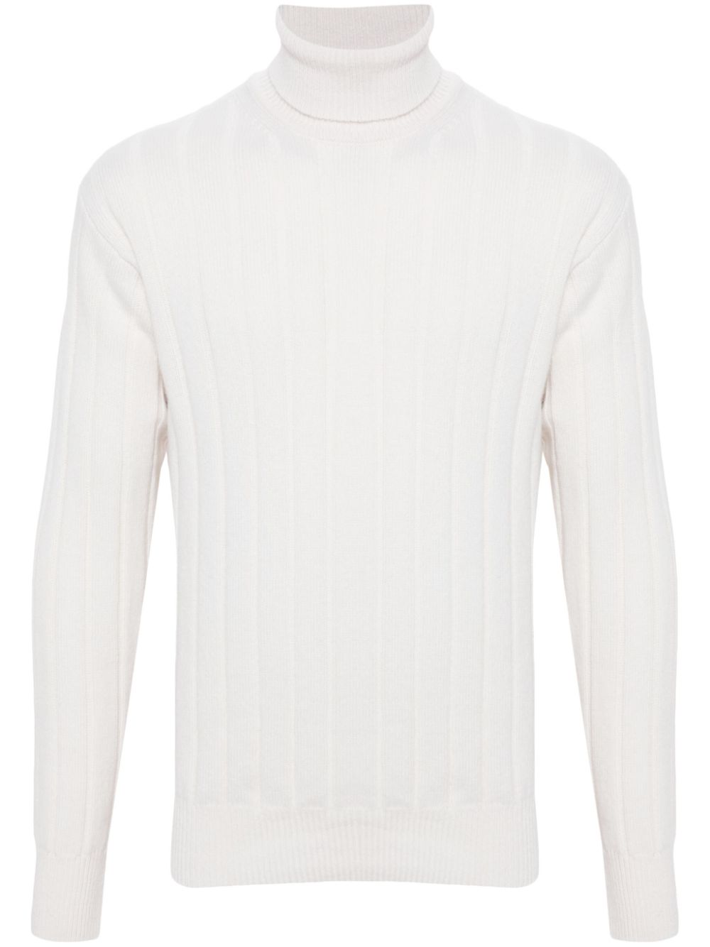 LARDINI Ribbed Roll Neck Long Sleeve Sweater