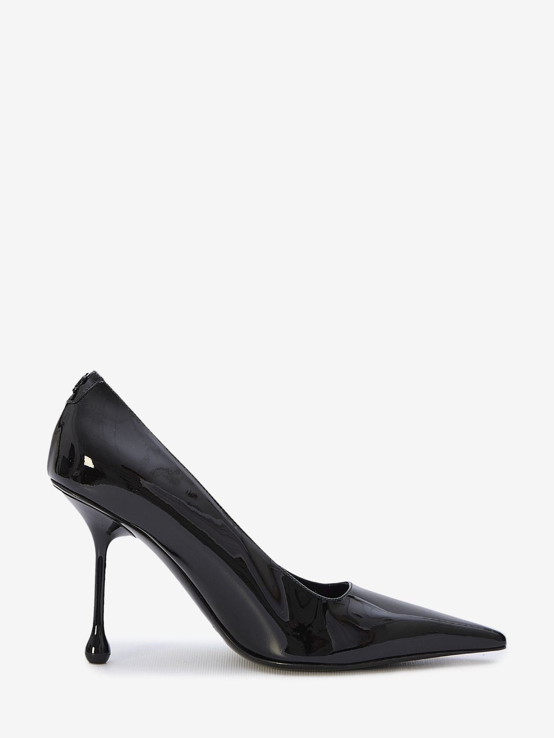 Giày cao gót da bóng màu đen sang trọng gót cao 9.5cm cho phụ nữ (SS24)