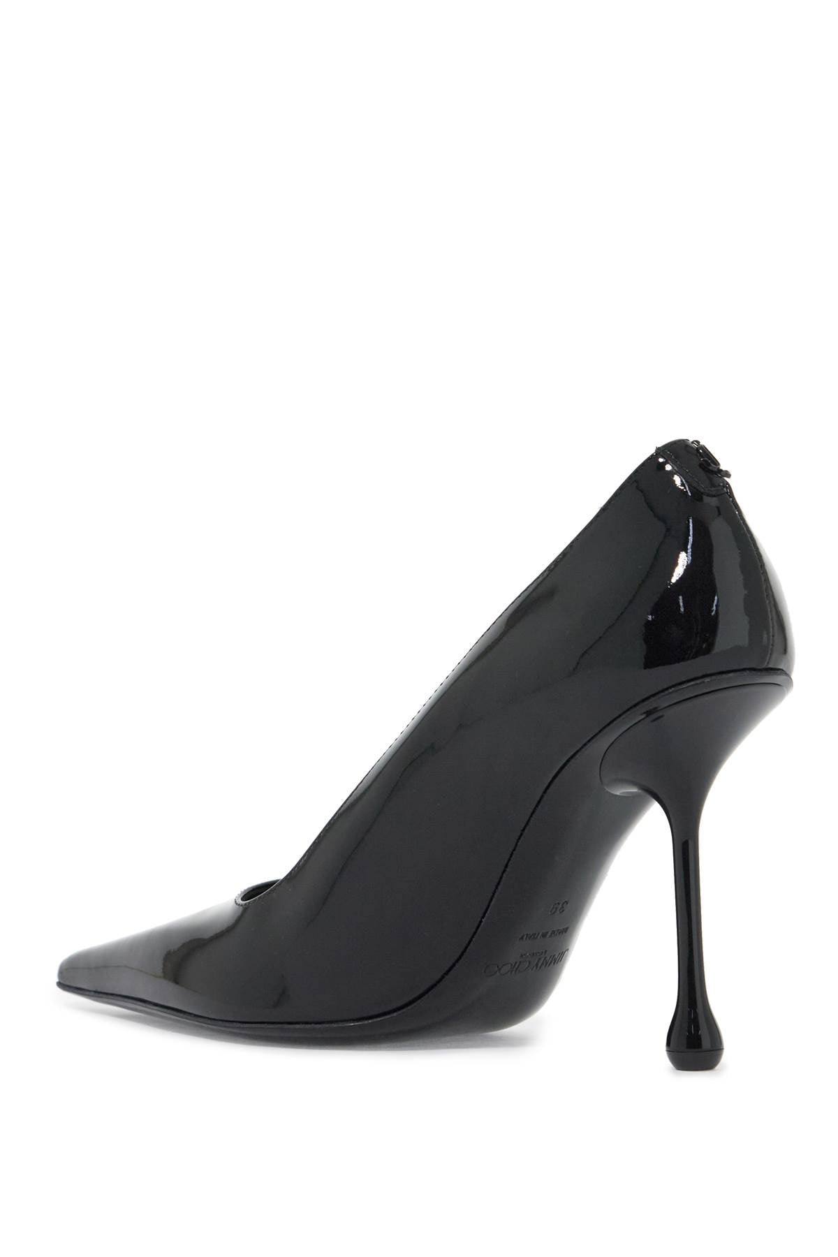 JIMMY CHOO Elegant Black Patent Leather Pumps with Pointed Design and 9.5cm Heel for Women (SS24)