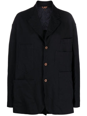 COMME DES GARÇONS Classic Black Single-Breasted Wool Jacket for Men