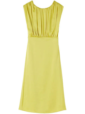 JIL SANDER SS24 Midi Dress in Lime Green