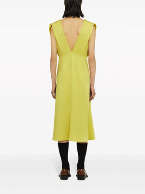 JIL SANDER SS24 Midi Dress in Lime Green