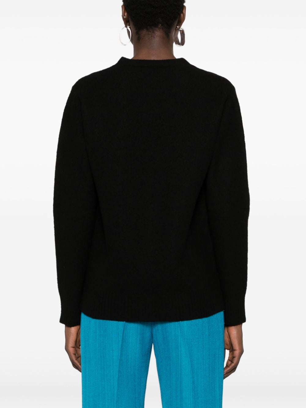 JIL SANDER Black Knit Sweater for Women - 24FW Collection