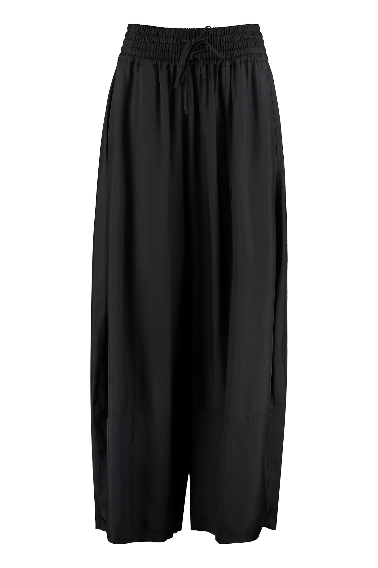 JIL SANDER High-Waist Wide-Leg Trousers for Women in Black - SS23 Collection