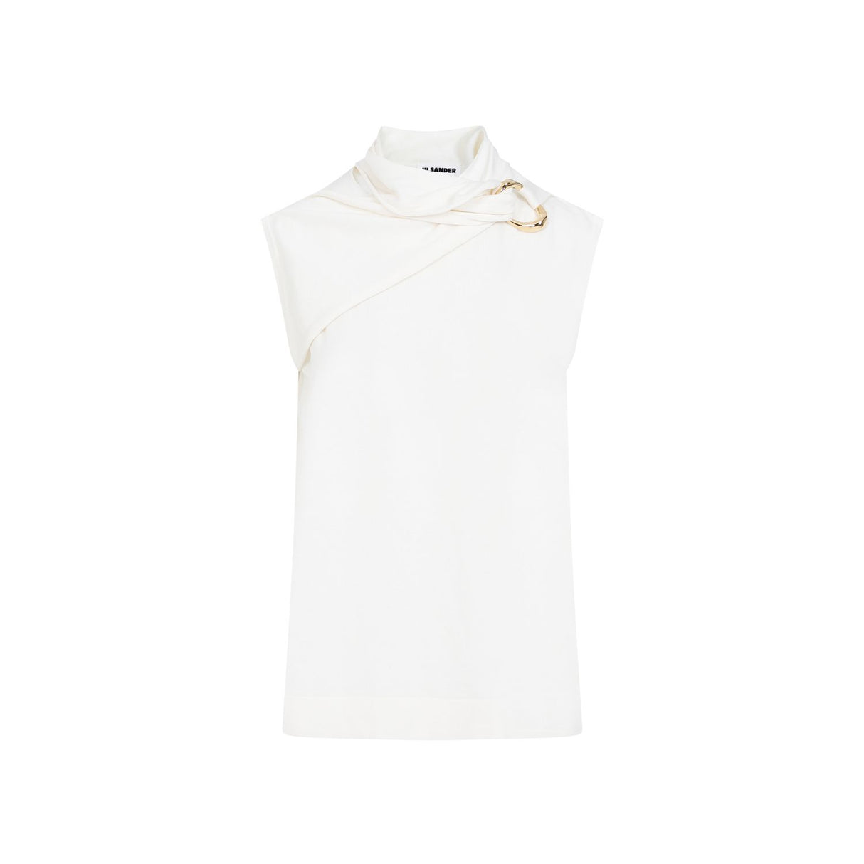 JIL SANDER Áo Tank Top Trắng Chất Liệu Đan Mịn