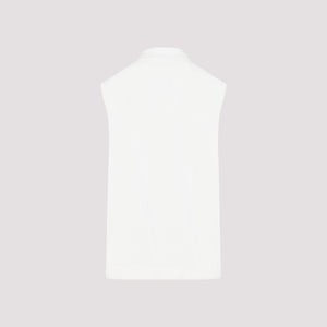 JIL SANDER Áo Tank Top Trắng Chất Liệu Đan Mịn