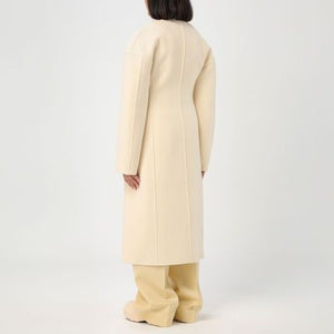 JIL SANDER Elegant Cornsilk Long Women's Jacket