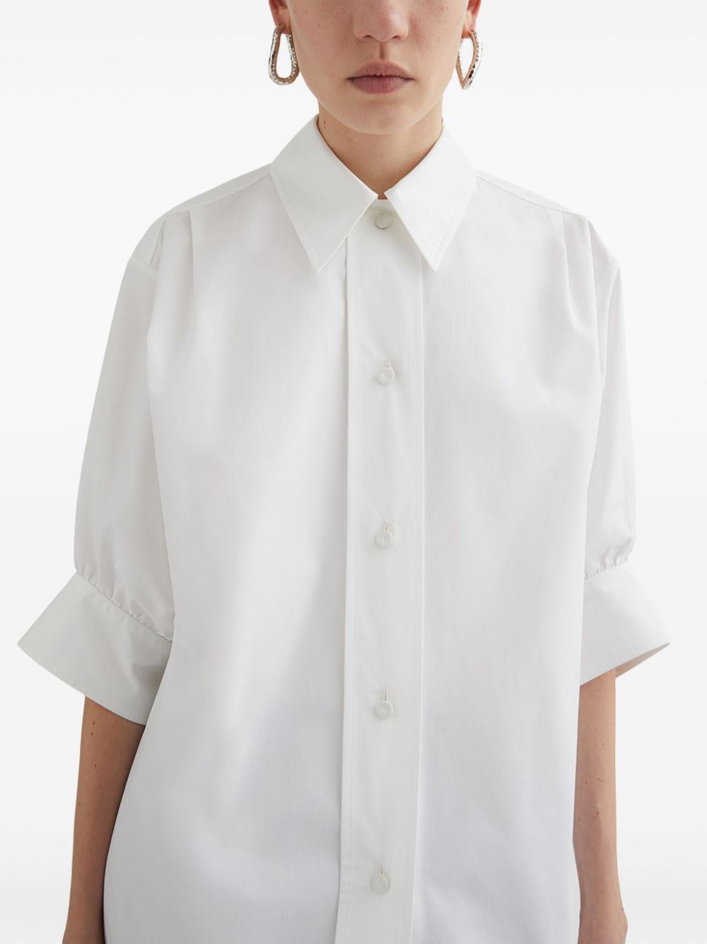 JIL SANDER Classic White Cotton Button-Up Shirt for Women