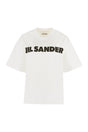 JIL SANDER Classic White Logo Print T-Shirt for Women