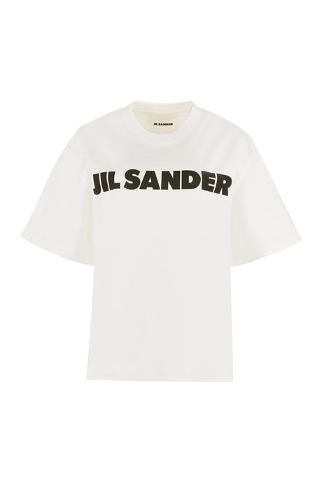 JIL SANDER Classic White Cotton Tee