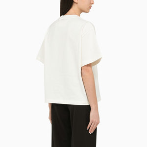 JIL SANDER Classic White Logo Print T-Shirt for Women