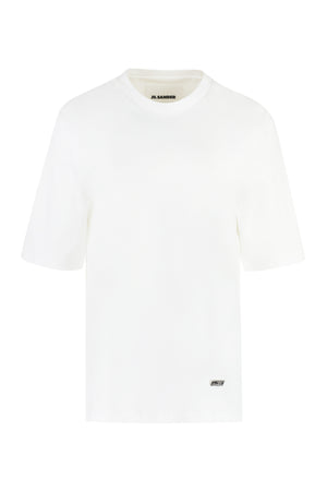 JIL SANDER White Cotton Crew-Neck T-Shirt for Women - FW23