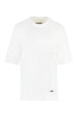 JIL SANDER White Cotton Crew-Neck T-Shirt for Women - FW23