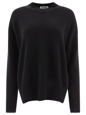 JIL SANDER Women's Superfine Cashmere Sweater - Relaxed Fit - Black