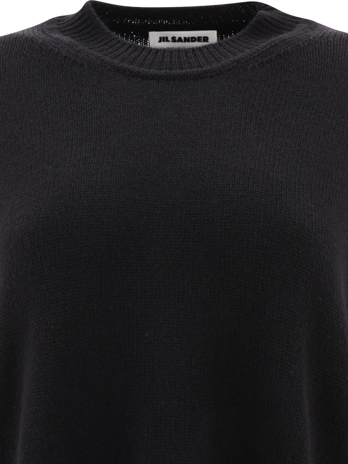 JIL SANDER Women's Superfine Cashmere Sweater - Relaxed Fit - Black