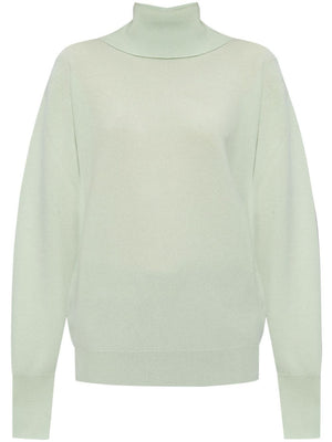 JIL SANDER Luxurious Green Turtleneck Sweater for Women - FW24 Collection