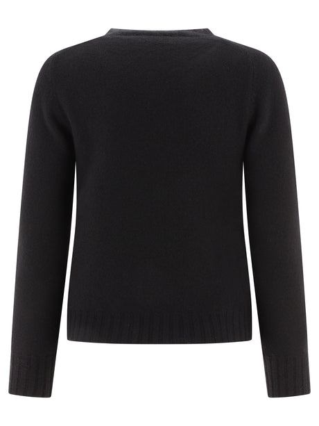 JIL SANDER Stylish Black Merino Wool Sweater for Women - FW23 Collection