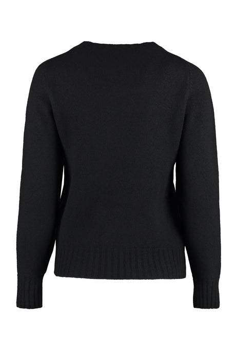 JIL SANDER Classic Black Wool Sweater for Women - FW23 Collection
