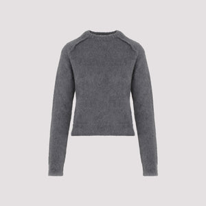 JIL SANDER Elegant Gray Wool-Mohair Blend Pullover