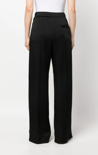 JIL SANDER Chic Satin-Finish Wide-Leg Trousers