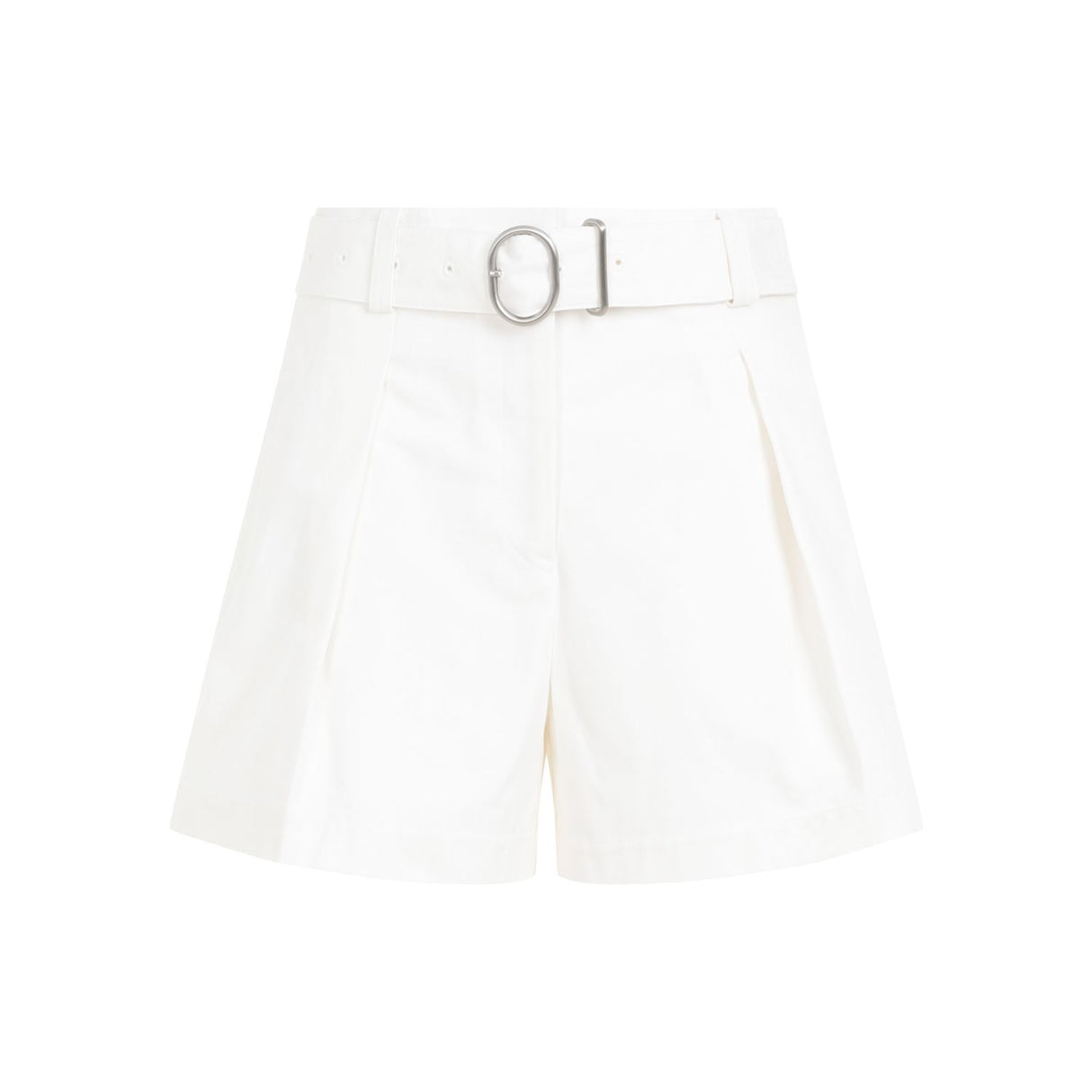 JIL SANDER Women's Mini Cotton Bermuda Shorts with Removable Belt - Size EU 36