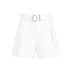 JIL SANDER Women's Mini Cotton Bermuda Shorts with Removable Belt - Size EU 36